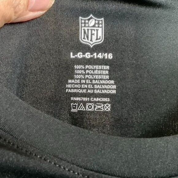 NWT NFL Team Apparel Steelers Black T-Shirt Youth Size Large Polyester - Picture 3 of 6